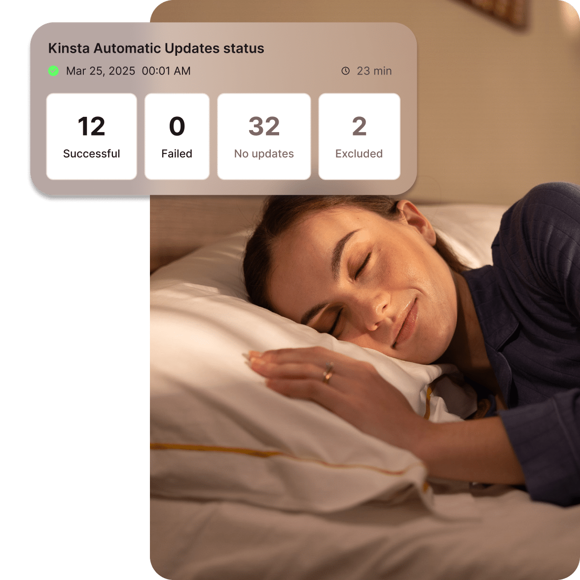 Kinsta automatic updates status